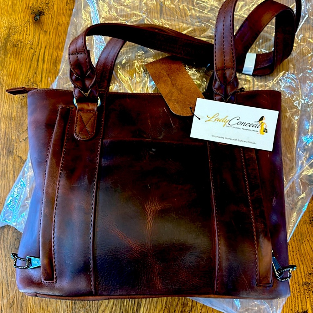 Brown Leather Shoulder Bag